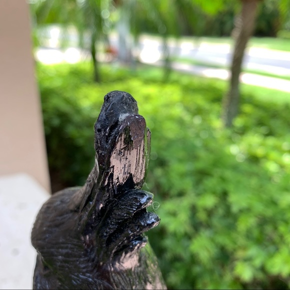 Cockatoo Parrot Bird Statue I Black Resin I Home Decor - Picture 3 of 10